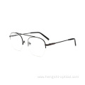 Japanese Custom Eyeglasses New Design Men Metal Half Frame Optical Glasses